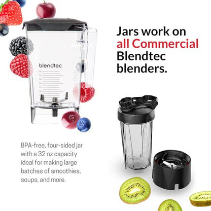 Blendtec Total Classic Original Blender - Professional-Grade 90 oz WildSide+ Jar - 6 Pre-Programmed Cycles - Red