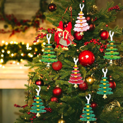 Hollowfly 50-Piece Felt Christmas Ornament Craft Kit - DIY Holiday Ornaments, Easy to Assemble, Includes Instructions (Variation: 50)