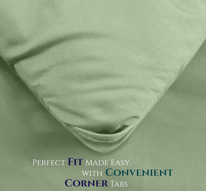 Utopia Bedding Queen Comforter Set - 3 Piece Sage Green Down Alternative Bedding | Soft 88"x88" Comforter & 20"x26" Shams
