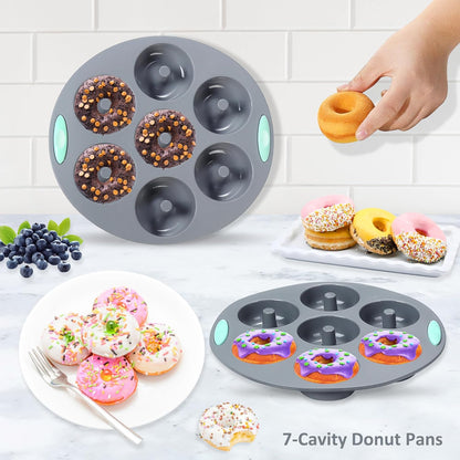 Tongjude Silicone Baking Pans Set - 54 Non-Stick Cake Molds, Loaf & Muffin Pans with Measuring Cups | Grey