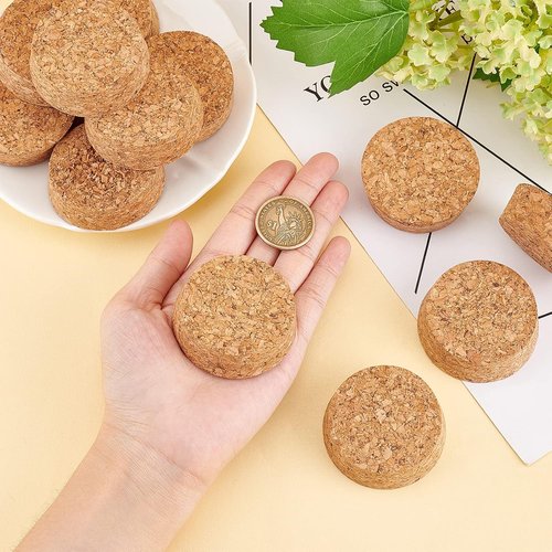 BENECREAT 12PCS Wooden Tapered Cork Plugs, 1.89~2 inch Natural Soft Wood Replacement Corks for Wines, Old Bottles, Jars, Arts, DIY Crafts