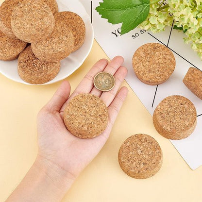 BENECREAT 12PCS Wooden Tapered Cork Plugs, 1.89~2 inch Natural Soft Wood Replacement Corks for Wines, Old Bottles, Jars, Arts, DIY Crafts