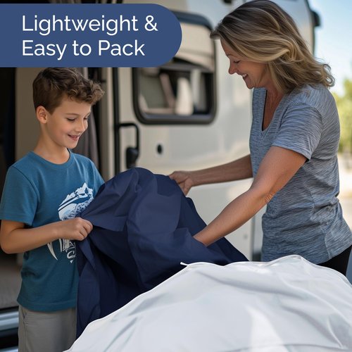 Short Queen Size 4 Piece Sheet Set - RV Short Queen, Soft, Breathable & Cooling Bed Sheets Set w/ Deep Pockets - Hotel Luxury Bedding for Women, Men, Kids, Teens, Boys & Girls - Oeko-Tex - Navy Blue