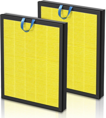 Vital 200S Replacement Filter - HEPA & Activated Carbon for LEVOIT Vital 200S Air Purifier | 2 Pack, Yellow