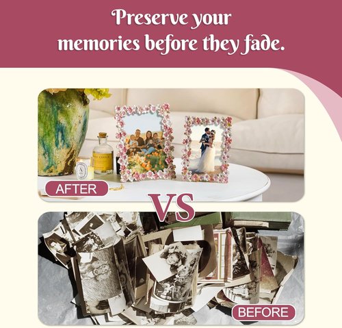 Blossom Pink Flower Picture Frame - 4x6 Decorative Tabletop Display for Home Decor