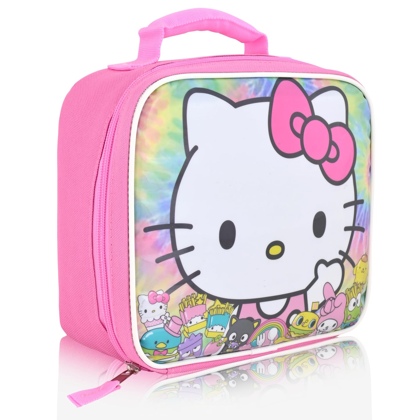 Fast Forward Sanrio Hello Kitty Lunch Box for Kids | Insulated Lunch Bag Lunch Box for Girls, Boys, Unisex | Hello Kitty and Friends Pink Reusable Lunchbox