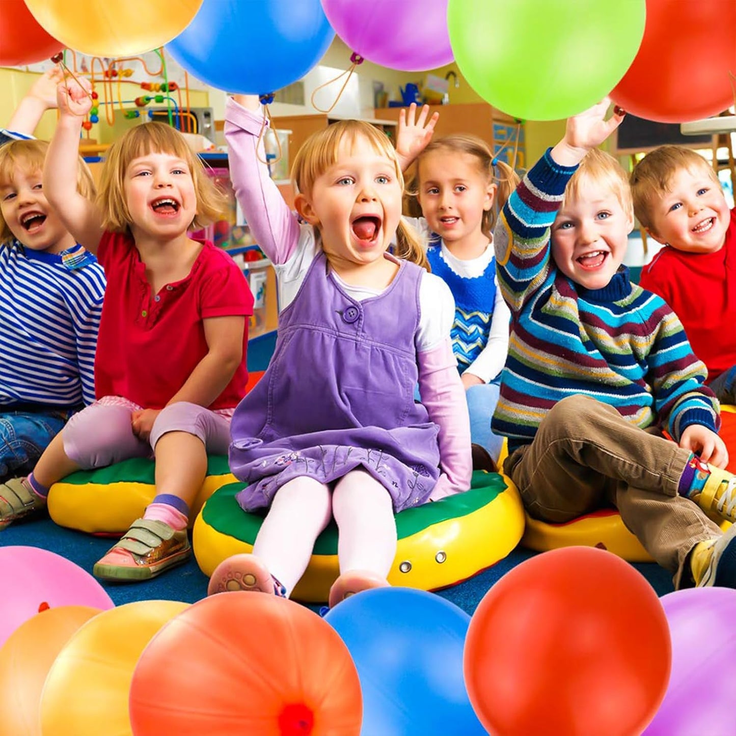 RUBFAC Punch Balloons - 36Pcs Heavy Duty Neon Party Favors for Kids | Exciting Outdoor Play