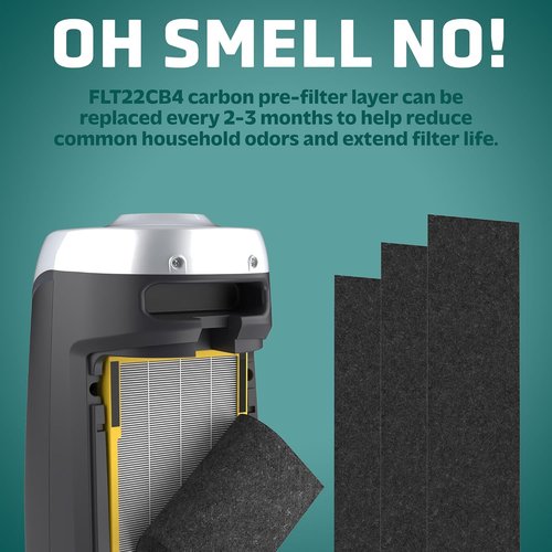 GermGuardian Carbon Air Purifier Replacement Filter - Fits AC4825, AC4900, AC4300 | 4-Pack FLT22CB4