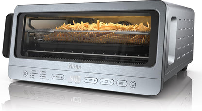 Ninja Air Fryer Toaster Oven Combo - 8-in-1 Versatile Cooking | Space-Saving Flip Up Design | 1800 Watt Stainless Steel