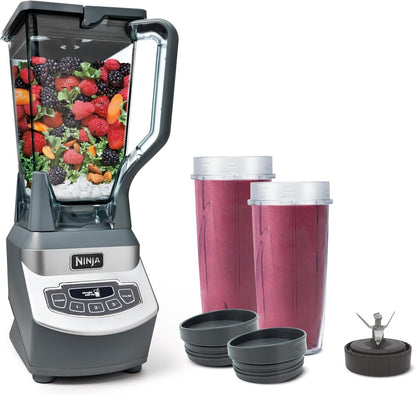 Ninja BL660 Professional Blender - 1100-Watt Smoothie & Food Processor with 72-Oz Pitcher & To-Go Cups | Gray