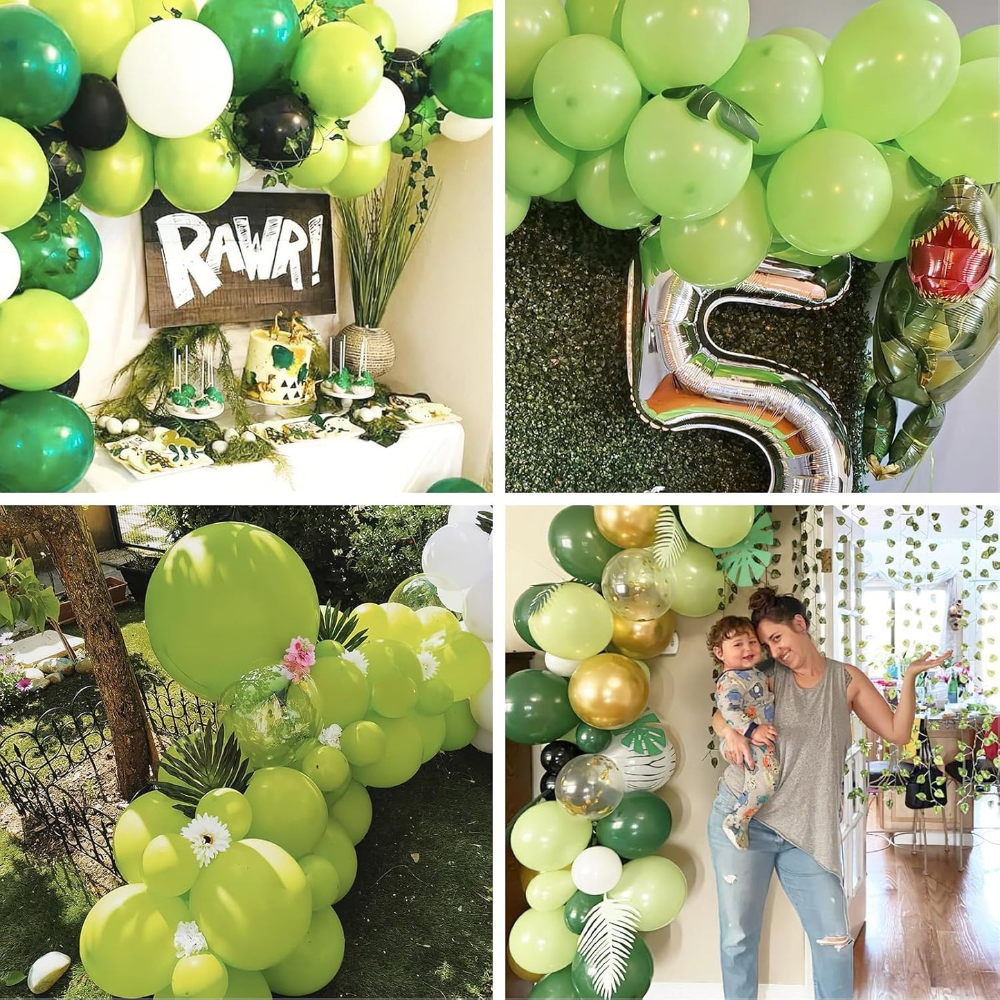 PartyWoo Lime Green Balloons - 127 Pcs Neon Latex Balloon Arch Kit for Graduation & Birthday Decor