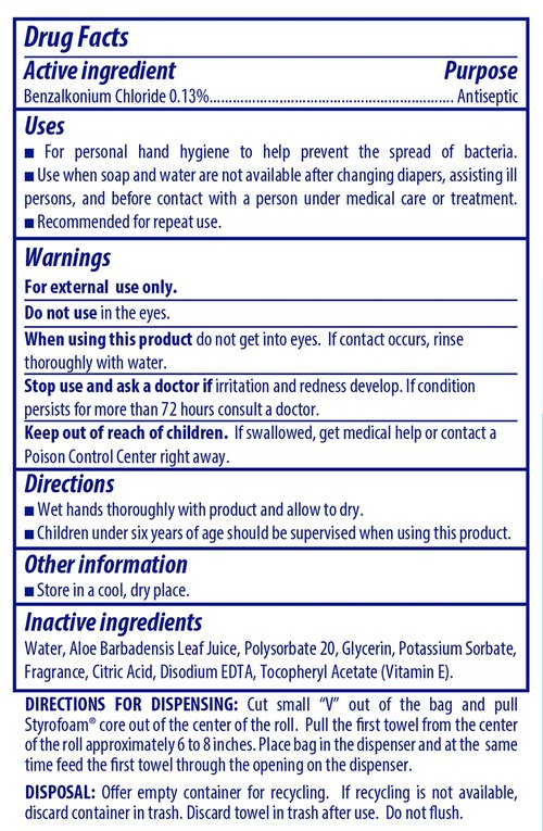 Club Wipes USA Sanitizing Wipes: 5000 Unscented Wipes (8" x 5"): 4 Refill Mega Rolls for Floor Stand and Wall Dispensers - For Gyms, Restaurants, Offices