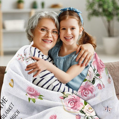 Hexagram Great Grandma Gift - Big Hug Soft Flannel Wearable Blanket From Grandchildren for Birthday