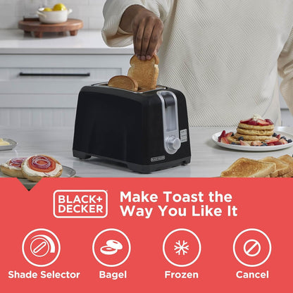 Skiennix 2-Slice Extra Wide Slot Toaster - Perfect for Bagels & Thick Bread | Stainless Steel Finish