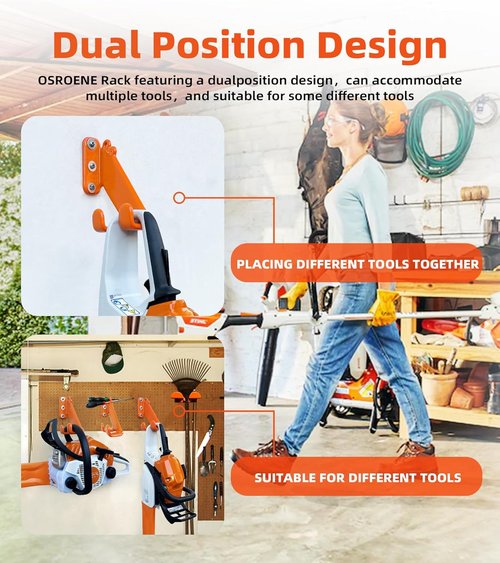 Chainsaw Hanger - Heavy Duty Wall Mount Holder for Garage Organization | 1 Pack Storage Rack