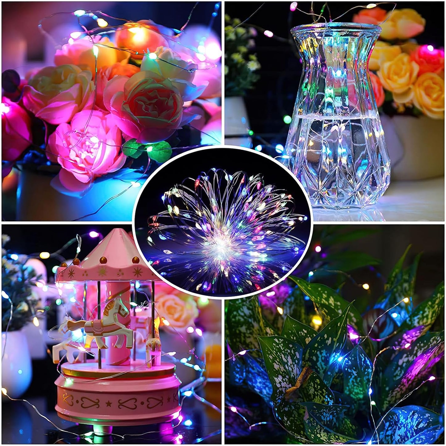 ZGWJ 12 Pack Fairy Lights - 7ft Battery Operated Mini LED String Lights | 3 Modes for DIY & Events