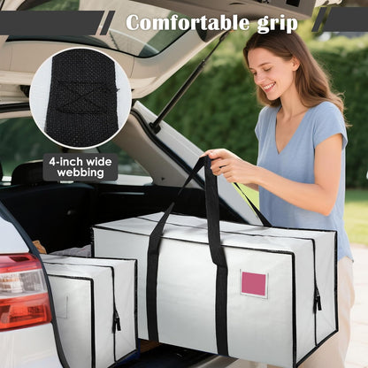 Skiennix 6 Pack Moving Bags - Extra Large 93L Heavy Duty Waterproof Storage Totes | Ideal for College Dorm & Home Organization