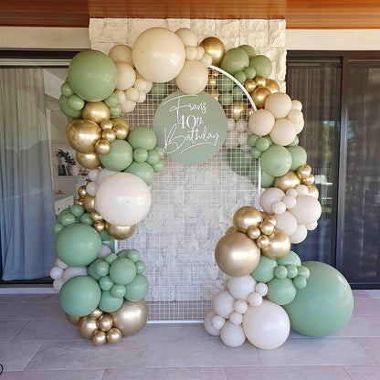 Voircoloria 110pcs Metallic Gold Balloons - 12 Inch Chrome Latex for Weddings, Birthdays & Celebrations