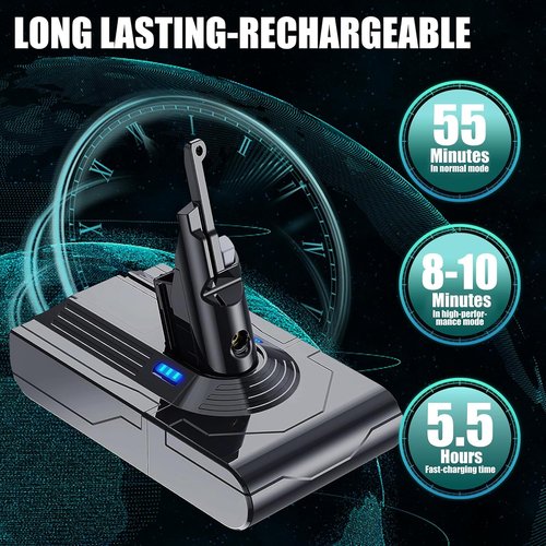 EGR V8 Battery Replacement for Dyson V8 Absolute | Includes 5 Filters & 3 Screws - High Performance