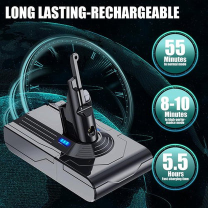 EGR V8 Battery Replacement for Dyson V8 Absolute | Includes 5 Filters & 3 Screws - High Performance