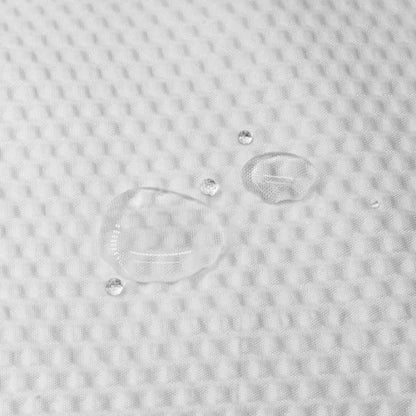 Tititex Solid White Cloth Fabric Shower Curtain Liner with 2 Magnets - Texture Pressure Bubble Soft Hotel Quality Waterproof Shower Liner, Light-Weight & Machine Washable 72x72 inch