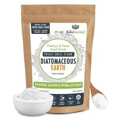 Fossil Shell Flour Powder - Organic Detox & Digestive Health Supplement | Silica-Rich, 250g