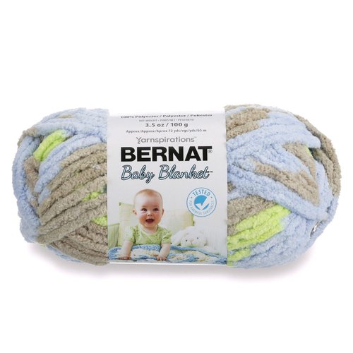 Bernat Baby Blanket Yarn, 3.5 oz, Gauge 6 Super Bulky, Little Boy Dove