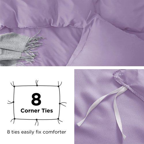 Bedsure Duvet Cover King Size - Soft Double Brushed Bedding Set for Kids & Adults, Zipper Closure, 3 Pieces, Includes 1 Duvet Cover (104"x90") & 2 Pillow Shams, NO Comforter, Orchid Bloom