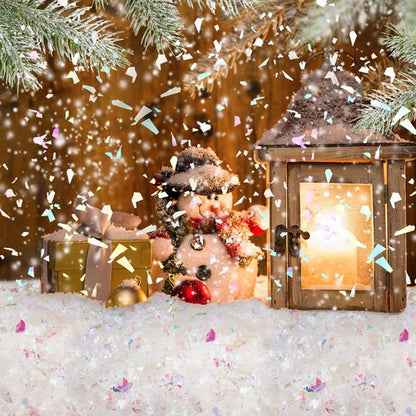 Kasyat Fake Snow Powder - Christmas Twinkles Decoration Craft | 250g White & AB Color Flakes
