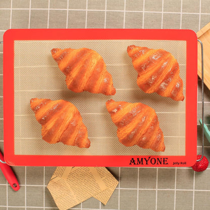 AMYONE Silicone Baking Mat - Non-Stick Food Grade Liners for 10 x 15-Inch Jelly Roll Pans | 2 Pack