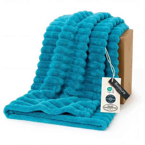 Bedsure GentleSoft Teal Twin Blanket for Bed - Cozy Soft Blankets for Women, Cute Large Throws for Girls, 66x90 Inches