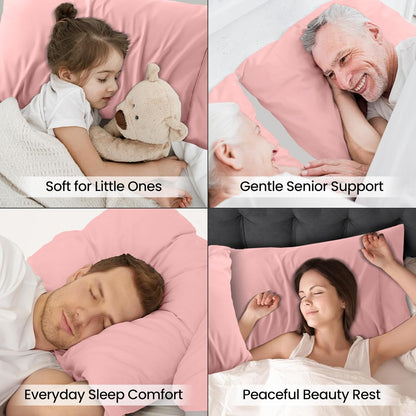 Utopia Bedding Pillow Cases - Soft Brushed Microfiber 2-Pack | Oeko-TEX Certified, 20x26 Inches (Pink)