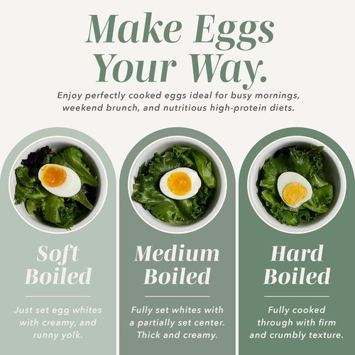 Cook With Color 6-Egg Capacity Egg Cooker - Rapid Cooking, Auto Shut-Off & Boil-Dry Protection | Sage Color