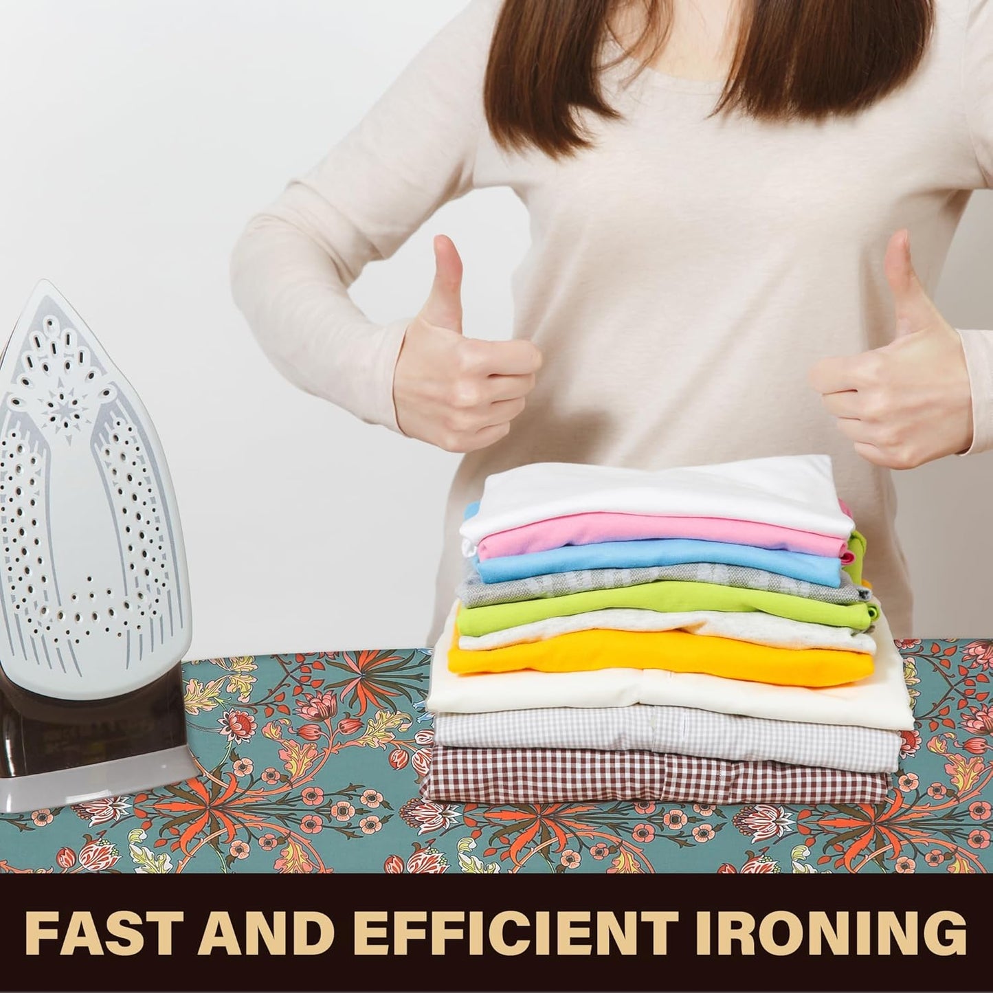 Caius Ironing Board Cover - Easy Installation, Stain Resistant, Fits Standard 15x54 Inch Boards