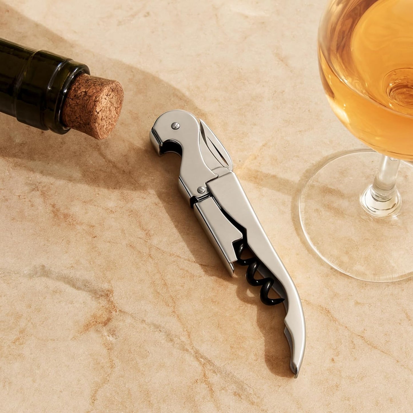 Oggi Corkscrew, Stainless Waiter's, Stainless Steel