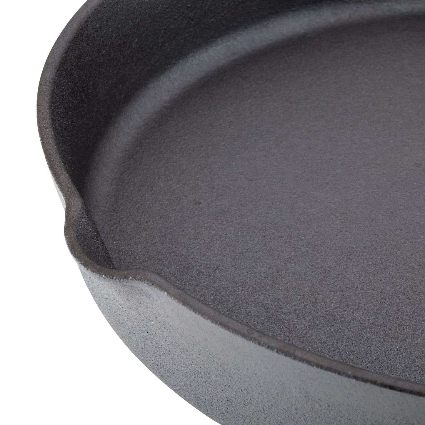 Rachael Ray NITRO Cast Iron Frying Pan/Skillet with Helper Handle and Pour Spouts, 12 Inch, Gray