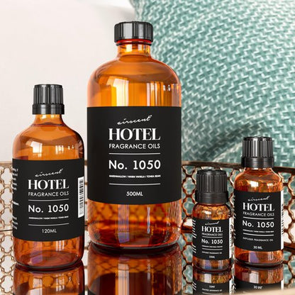 AirScent Warm Vanilla Hotel Diffuser Oil No. 1050 - Marshmallow Vanilla Tonka Bean - Premium Fragrance Oil for Ultrasonic and Waterless Diffusers and Crafting - 10 mL, 0.34 fl oz Dropper Bottle