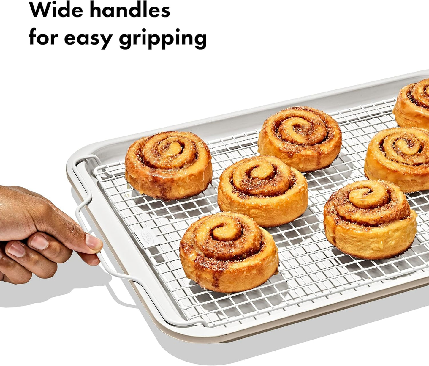OXO Good Grips Non-Stick Pro Ceramic Coated Baking Rack - Versatile Cooling Rack for Perfect Baked Goods