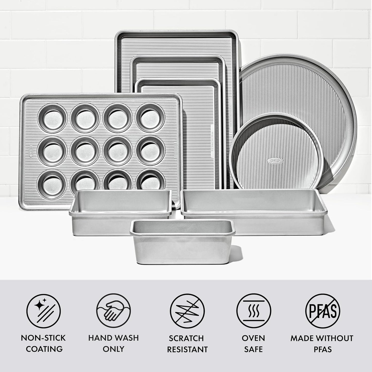 OXO Good Grips Quarter Sheet Pan - Non-Stick Pro Clear Coated Metal Baking Sheet