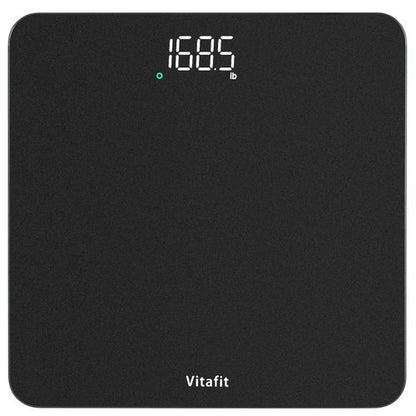 Vitafit Scale for Body Weight, High Accuracy 0.1lb by Our Professional Factory Since 2001, Digital Weight Scale LED and Step On, 3*AAA Batteries Included, 400lb/182kg, Spray Silver Black