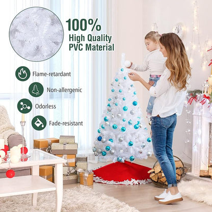 Costway 5ft Artificial PVC Christmas Tree with Stand - Indoor/Outdoor, White - Variation of THIS listing