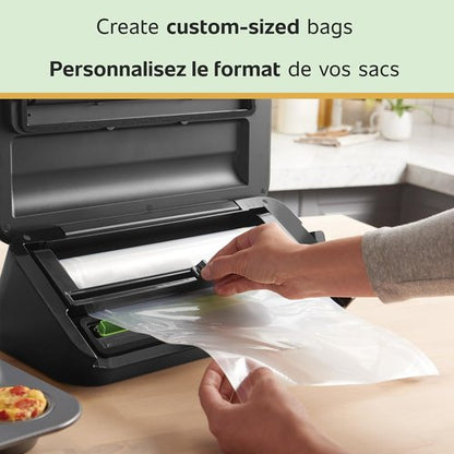 FoodSaver Vacuum Sealer Bags - Custom Length Multipack, 5 Rolls for Airtight Food Storage | Sous Vide Compatible