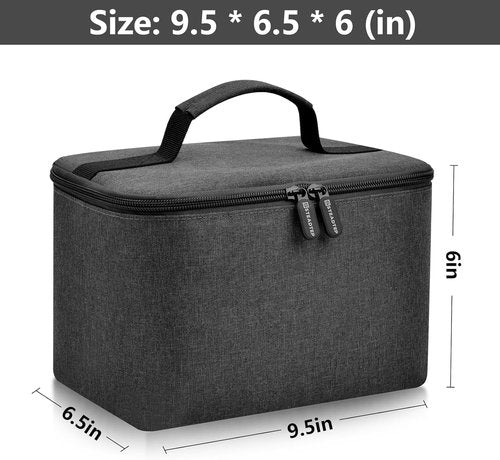KitchenAid Digital Hand Mixer Carrying Bag - Portable Travel Storage Case for 5/6/7/9 Ultra Power Mixers - Grey