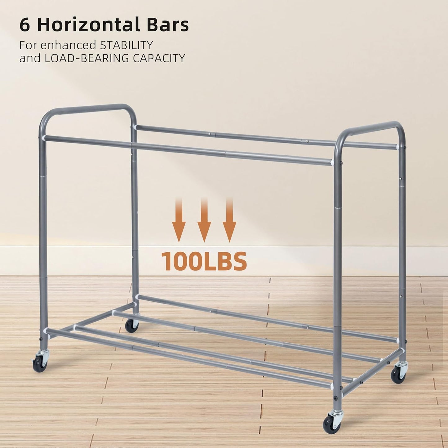 Storage Maniac Laundry Sorter - 4-Section 47.8 Gal Hamper Cart with Wheels & Removable Bags | Beige
