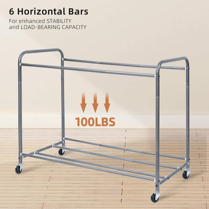 Storage Maniac Laundry Sorter - 4-Section 47.8 Gal Hamper Cart with Wheels & Removable Bags | Beige