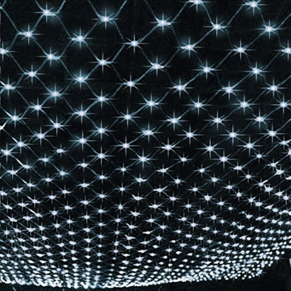 Dazzle Bright 360 LED Net Lights - 12FT x 5FT Waterproof String Lights with 8 Modes | Indoor Outdoor Christmas Decor (White)