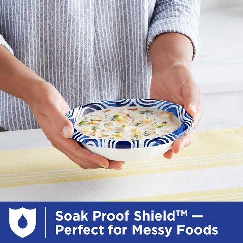 Dixie Ultra Large Paper Bowls - 20 Oz, 56 Count | Microwave Safe & Compostable for All Meals