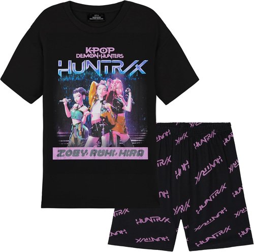 KPop Demon Hunters | Officially Licensed 2-Pc Pajama Set for Girls, Ages 5-14 | Soft T-Shirt & Shorts