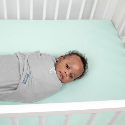 SwaddleMe by Ingenuity Original Swaddle, 100% Cotton, Improves Sleep & Calms Startle Reflex, Preemie Size, Up to 7 Pounds, 1-Pack, Baby Swaddle Blanket - Cream