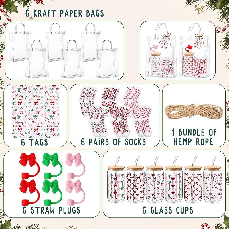 Variation of THIS listing: Mepase 6+ Christmas Gift Set — Cup, Socks, Labels, Straw & Twine